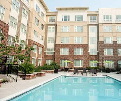 Glimmering Pool at Link Apartments® Manchester, Virginia, 23224