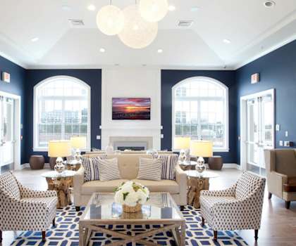 Posh Lounge Area In Clubhouse at The Waverly at Neptune, Neptune, New Jersey