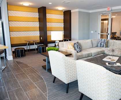 Clubhouse Lounge at Link Apartments® Glenwood South, North Carolina