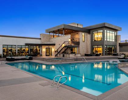 Gateway Arvada Ridge Pool Outdoors Resort-Style Pool with In-Pool Chaise Lounges, Sundeck, and Cabanas