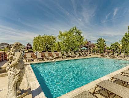 One of two pools at Aspen Lakes Estates