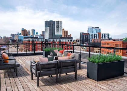Rooftop Seating at 700 Central, Minnesota