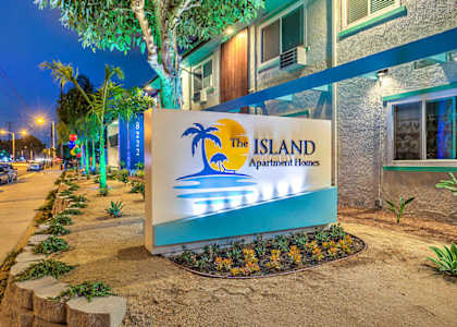 The Island Apartments signage