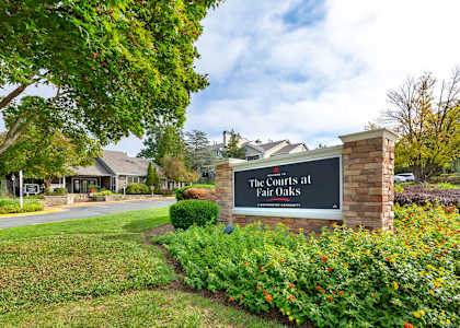 Welcoming Property Signage at The Courts at Fair Oaks, Fairfax, VA, 22030