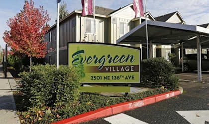 Evergreen Village Sign