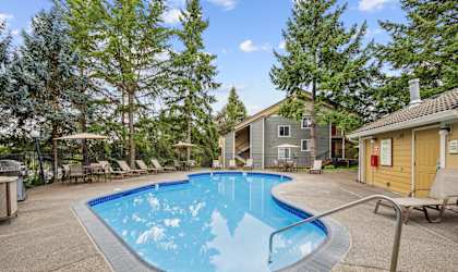our apartments showcase a swimming pool