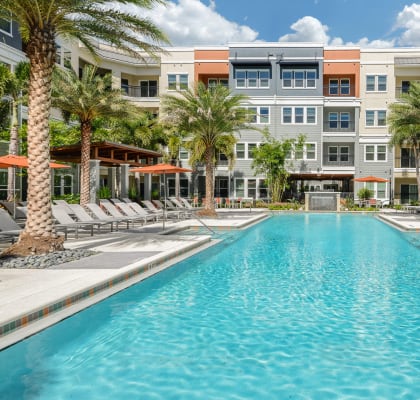 Resort-Style Swimming Pool at Grady Square Luxury Apartments in Tampa FL