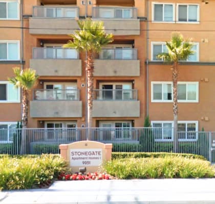 Exterior of Stonegate I Affordable Apartments in Anaheim, CA