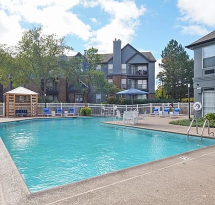 Pool And Sundecks at The Mark Apartments, Glendale Heights, Illinois