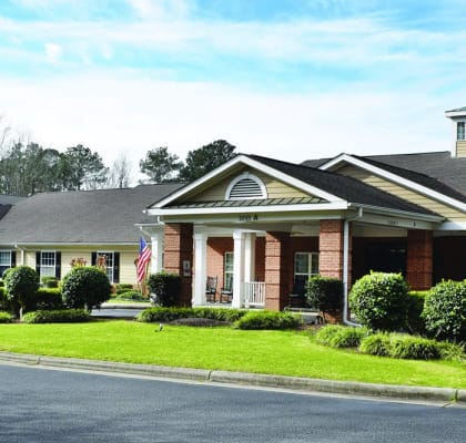 Senior Care Facility Entrance at Spring Arbor of Wilson in Wilson, North Carolina