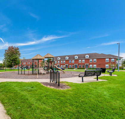 Outdoor recreation area-Horace Mann Apartments, Gary, IN