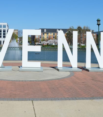 "LOVE NN" sign in City Center