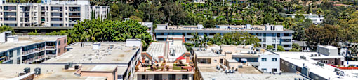 Hillside property with surrounding residential buildings at Joro Properties Apartments, California, 90046