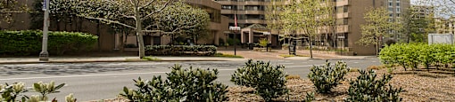 Modern apartment building exterior in Crystal City