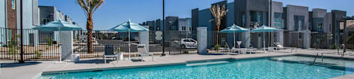 take a dip in our resort style swimming poolat Townes at Peace Way, Las Vegas