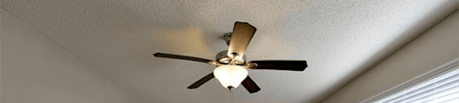 Model home empty bedroom with ceiling fan