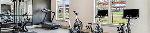 the estates with exercise equipment and windows
