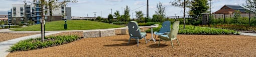 outdoor seating area