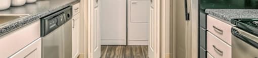 Kitchen and laundry room