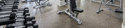 Modern gym at The Lex at Brier Creek, Morrisville, 27560
