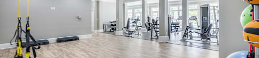 Spacious gym at The Lex at Brier Creek, North Carolina