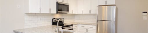 Modern Kitchen With Custom Cabinet at Patriots Pointe, North Carolina, 27278