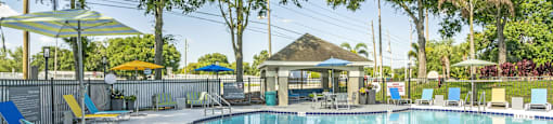 a resort style swimming pool at Fusion Apartments, Orlando, FL