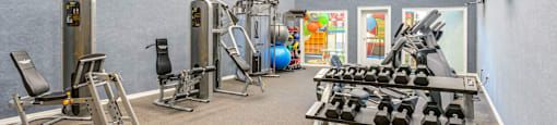 gym at Fusion Apartments, Orlando Florida