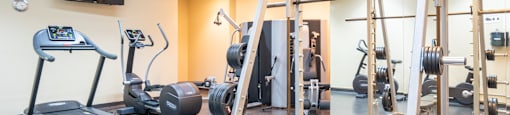 Gym at Nob Hill Tower Apartments, California