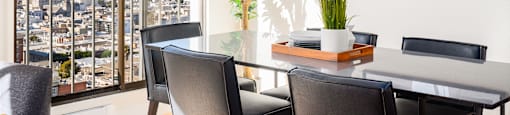 Dinning Area at Nob Hill Tower Apartments, California