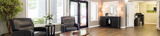 our apartments showcase a beautiful lobby