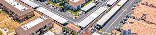 an aerial view of our community at Westmount at Urban Trails, Mesa, Arizona
