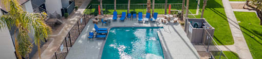 an aerial view of the pool at the resort at longboat key club