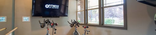 the gym at the at the boulevard apartments in