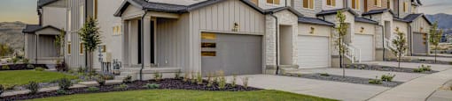 An exterior view of Mt. Rainier homes for rent in SLC in Herriman, UT.