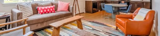 Model living room to kitchen
