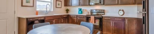 Model dining room to kitchen