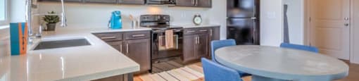 Model dining room to kitchen