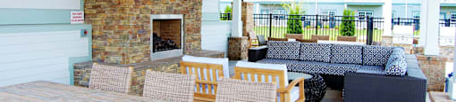Outdoor patio at The Indigo at Cross Creek, Indian Land, SC