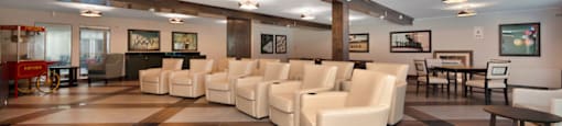 a large waiting room with chairs and tables at Citrus Heights Apartments, Citrus Heights, CA,95621