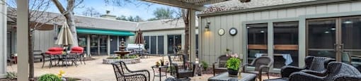 Outside Patio at The Crest at Citrus Heights Apartments, Citrus Heights, California