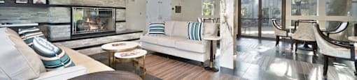 a living room filled with furniture and a large window at Citrus Heights Apartments, Citrus Heights, California