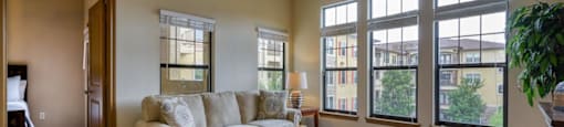 living room at Aventine at Kessler Park, Dallas