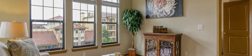 living room at Aventine at Kessler Park, Dallas, TX, 75211