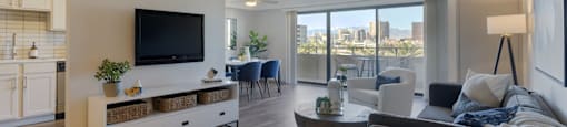 Spacious Living Room at The Rays at Vegas Towers in Las Vegas, NV 89119