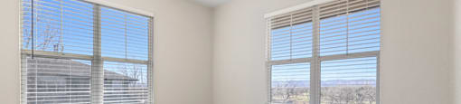 Large bedroom windows at Switchback on Platte Apartments, Littleton, Colorado