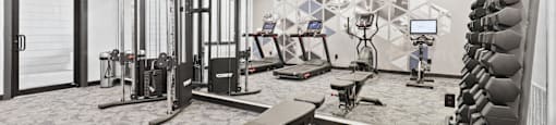 Fitness Center at Switchback on Platte Apartments, Littleton, CO