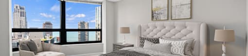 Stunning Bedroom Views at North Harbor Tower in Chicago, IL