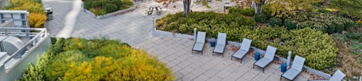 Rooftop courtyard at Presidential Towers in Chicago, IL