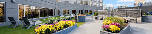 Rooftop Patio at Presidential Towers in Chicago, IL